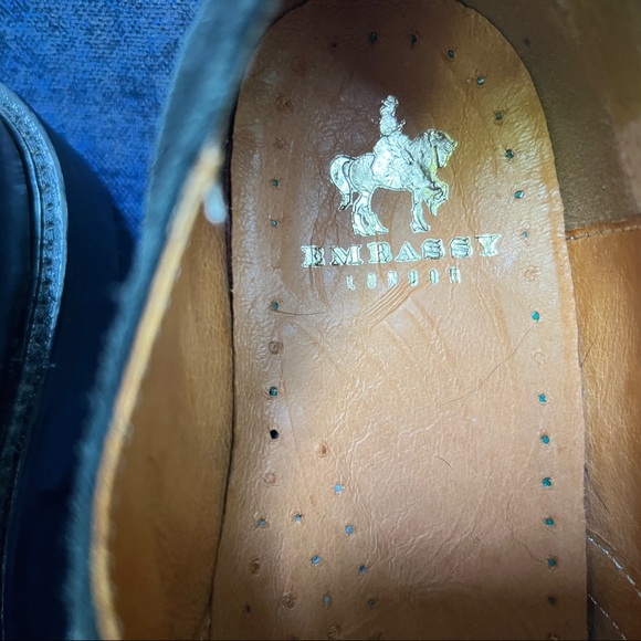Embassy London Wingtip Brogues 10M 41 black - Picture 5 of 10